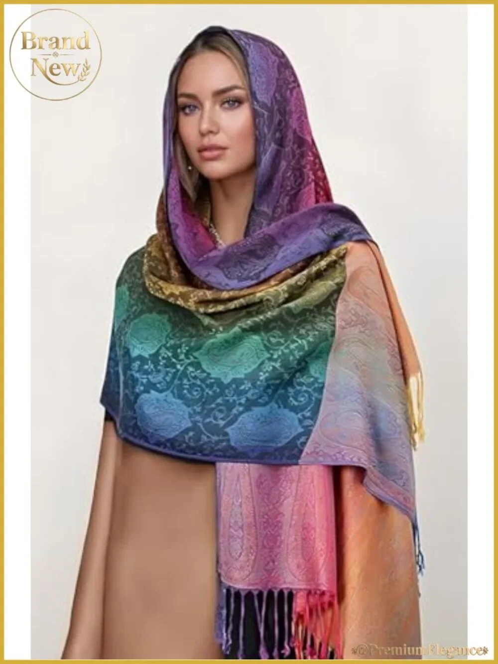 FANBODTA Bohemian Travel Scarf Viscose Blend Wrap Beach Coverup